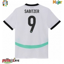Camiseta Austria Marcel Sabitzer #9 Visitante Equipación para mujer Eurocopa 2024 manga corta
